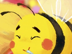 Camino entre montañas, flores y juguetes