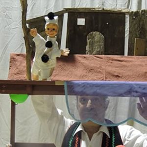 Titiriteros de Binéfar con marionetas en Festival Imaginaria, evento de teatro y títeres para toda l.